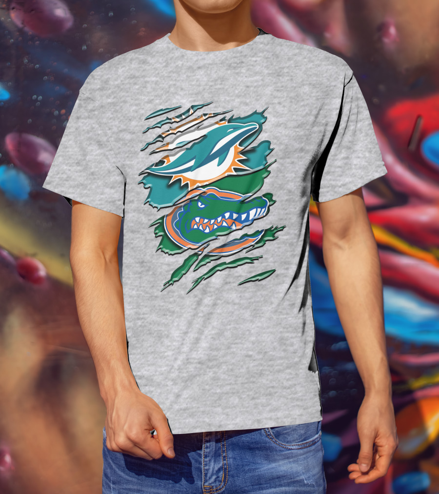 Rah Miami Dolphins Florida Gators Rip T-Shirt