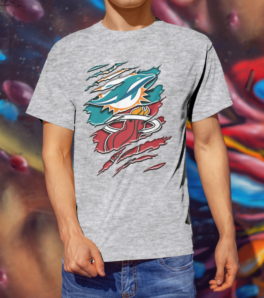 Miami Dolphins And Heat Rah 051 T-Shirt