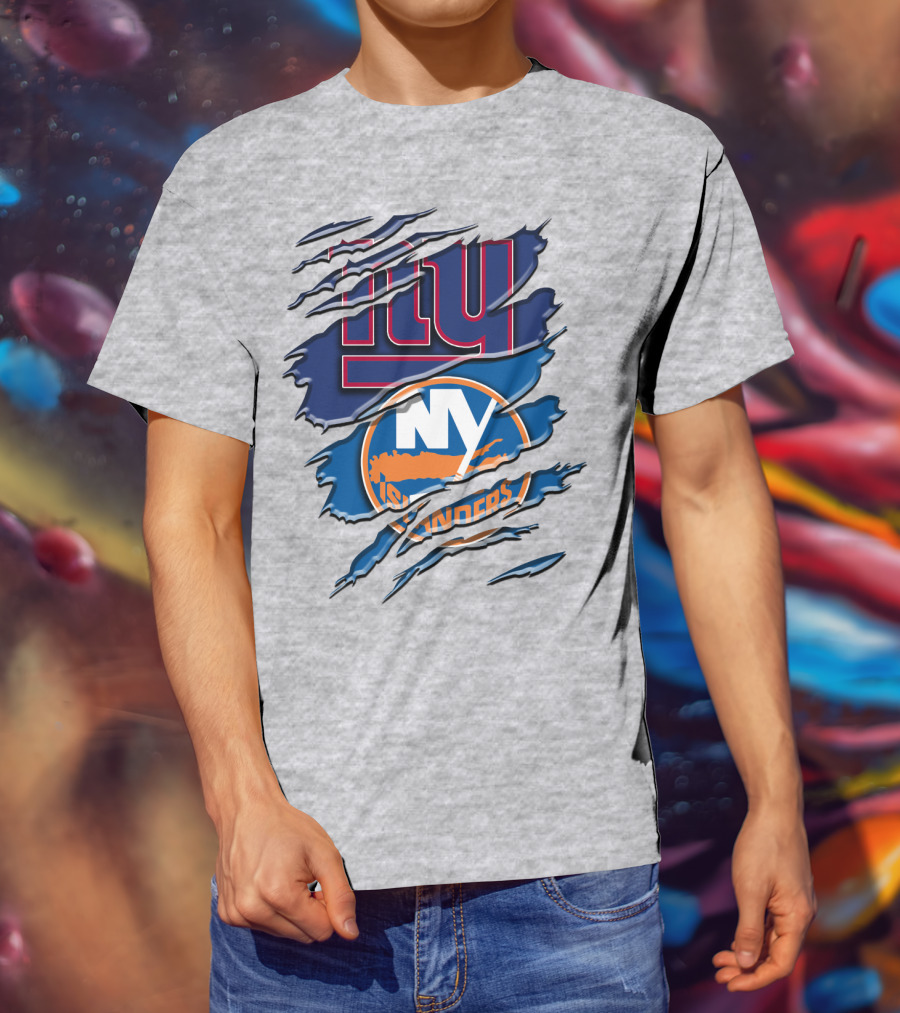 New York Giants Ny Islanders Crossover Rah 063 T-Shirt