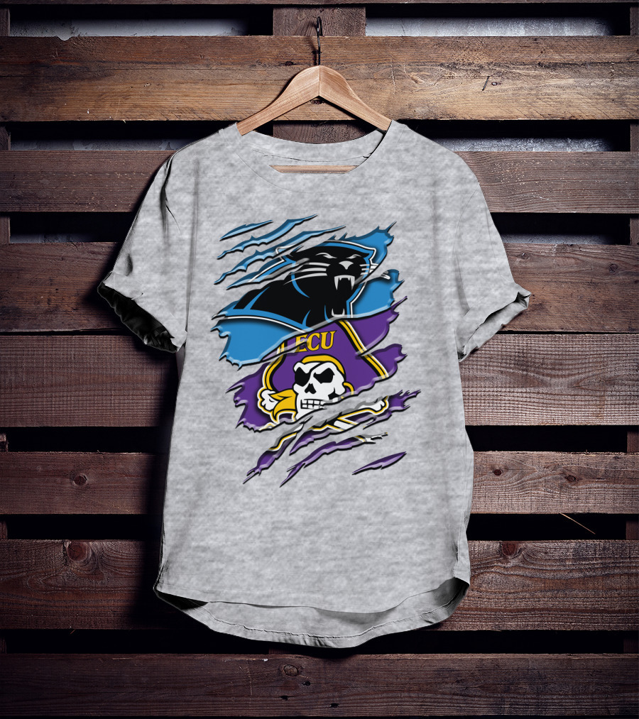 Carolina Panthers Ecu Pirates Rah T-Shirt
