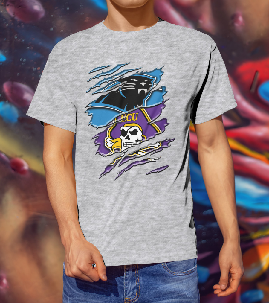 Carolina Panthers Ecu Pirates Rah T-Shirt