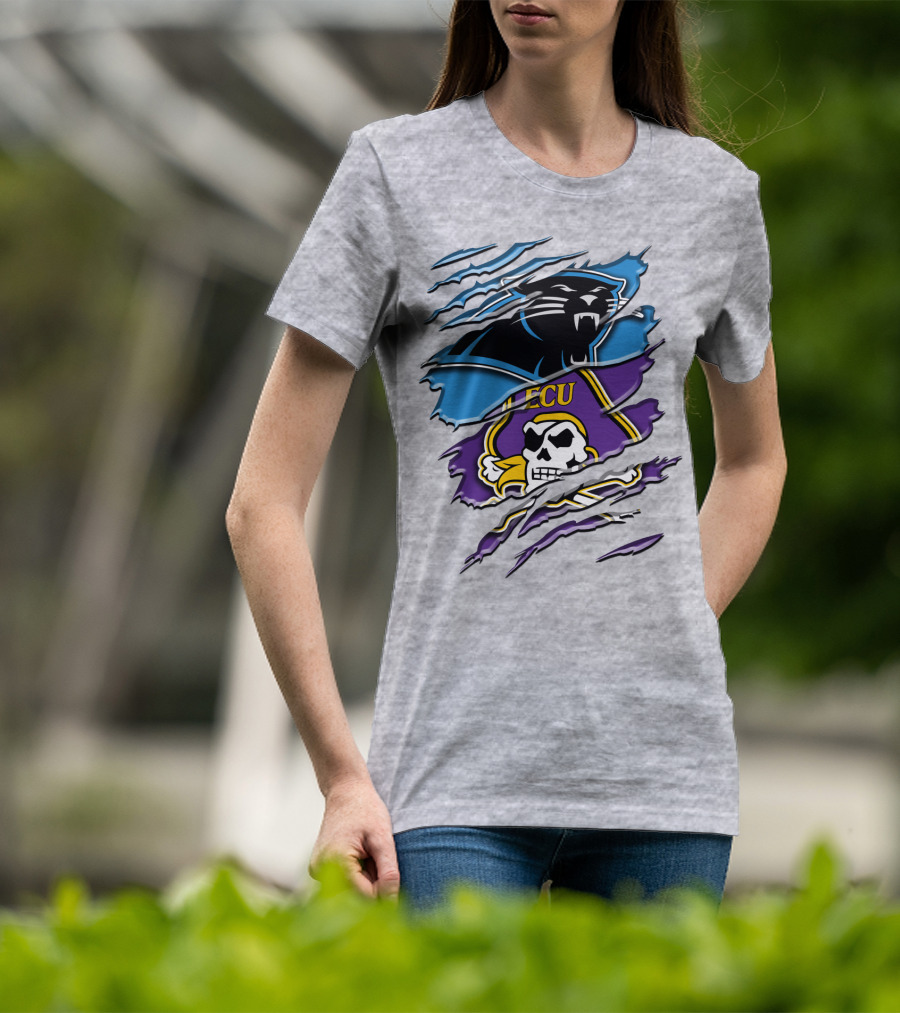 Carolina Panthers Ecu Pirates Rah T-Shirt