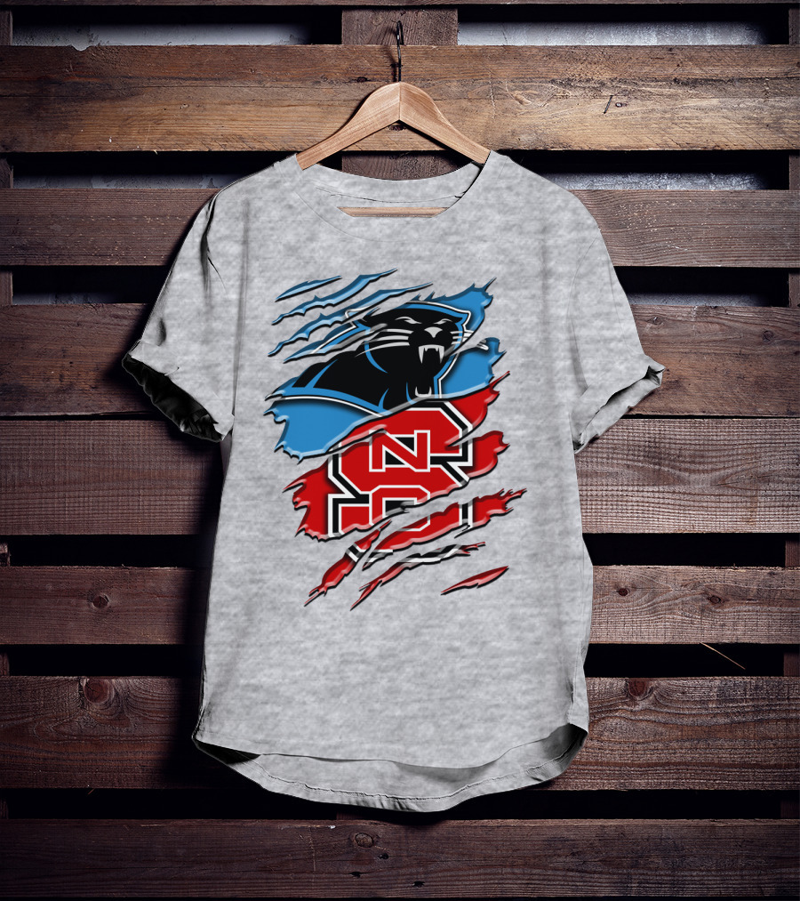 Panthers Nc State Wolfpack Claw Marks T-Shirt
