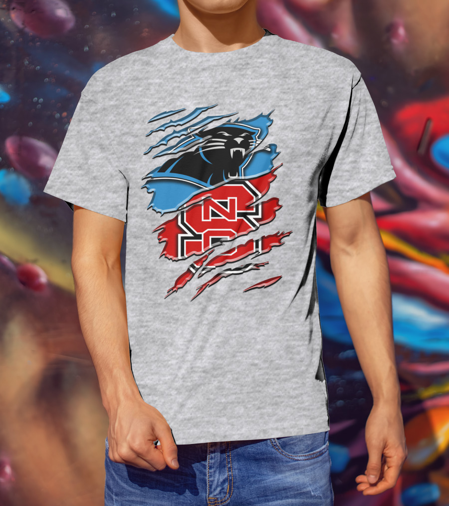 Panthers Nc State Wolfpack Claw Marks T-Shirt
