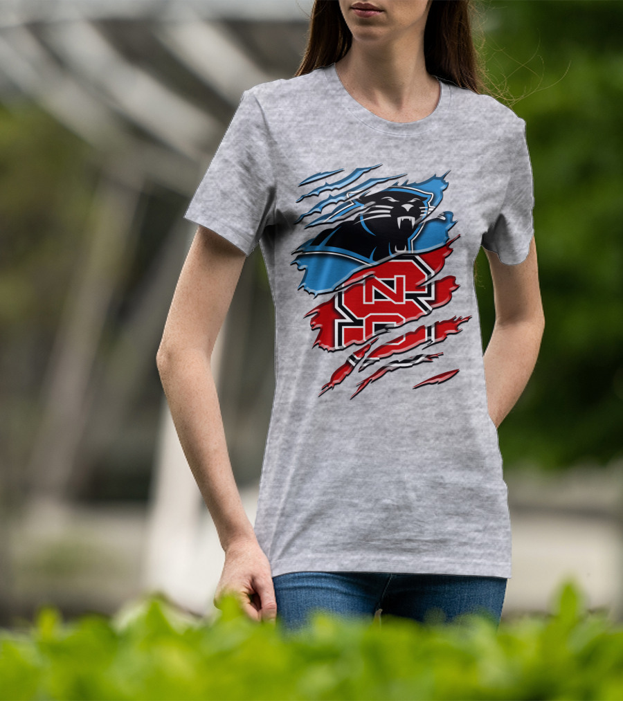 Panthers Nc State Wolfpack Claw Marks T-Shirt