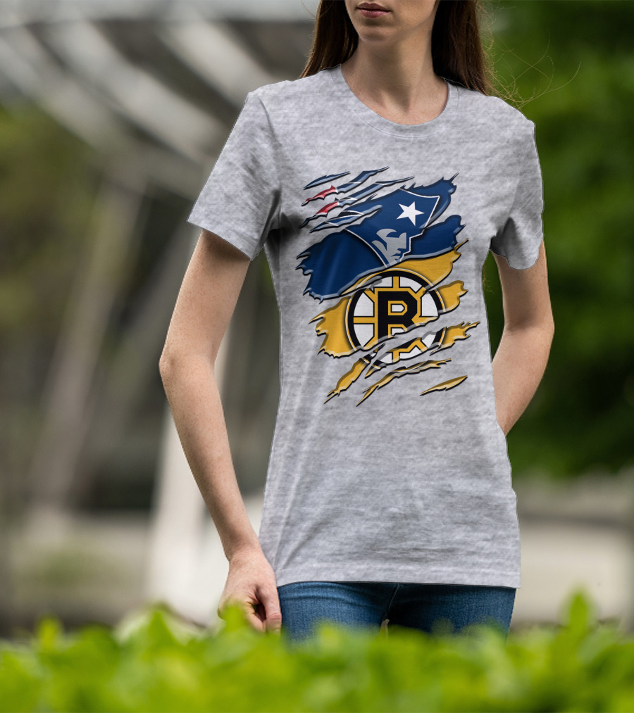 New England Patriots Boston Bruins Blend T-Shirt