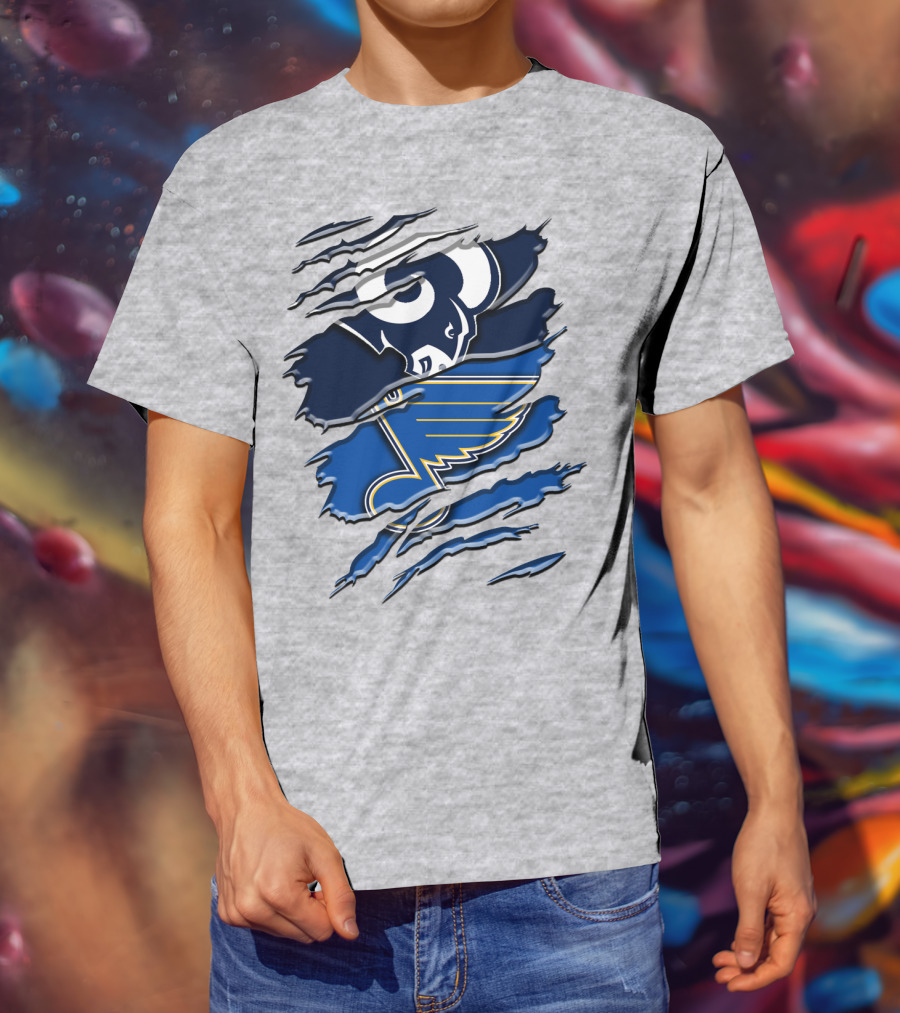 Rams And Blues Dual Logo Rah 099 T-Shirt