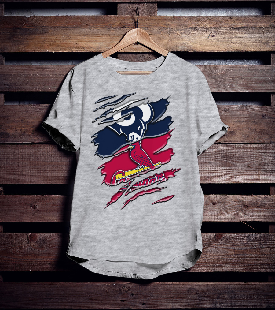 Rams Cardinals Fan Crossover T-Shirt