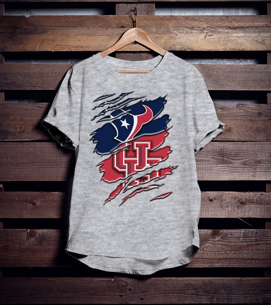 Houston Texans And University Of Houston Cougars Rah 117 T-Shirt