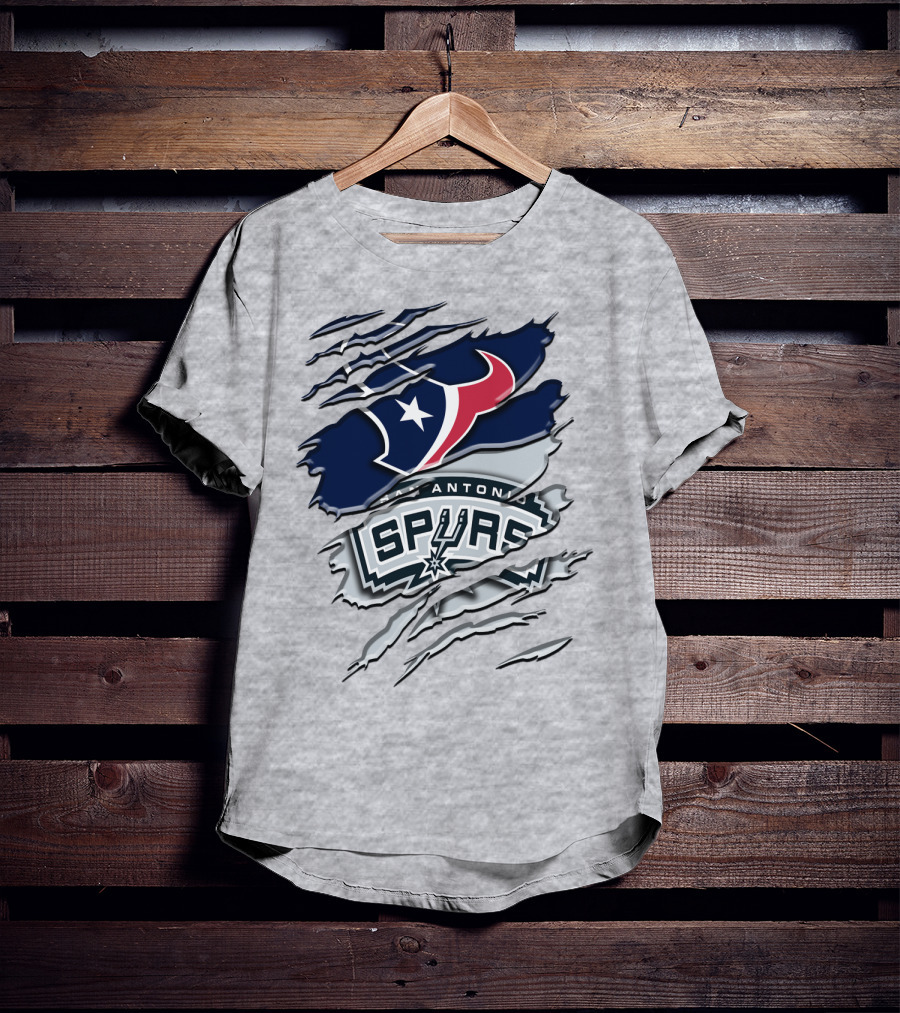 San Antonio Spurs Houston Texans Rah T-Shirt