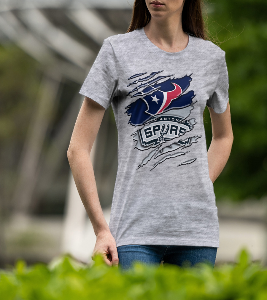 San Antonio Spurs Houston Texans Rah T-Shirt