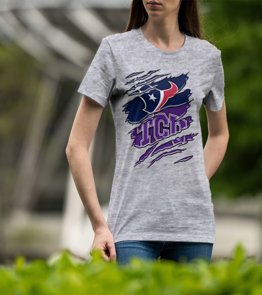 Houston Texans Tcu Horned Frogs Rah 121 T-Shirt