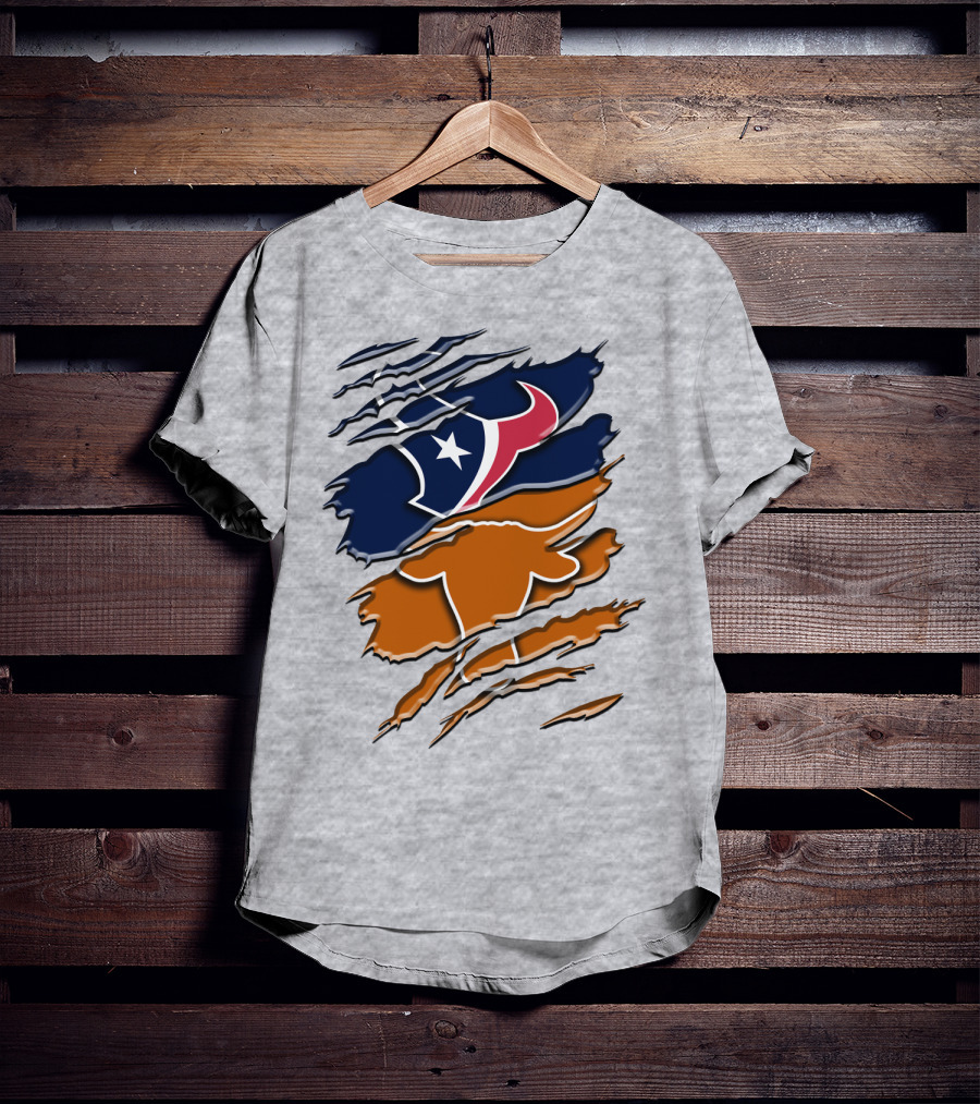 Houston Texans Longhorns Rah 123 T-Shirt