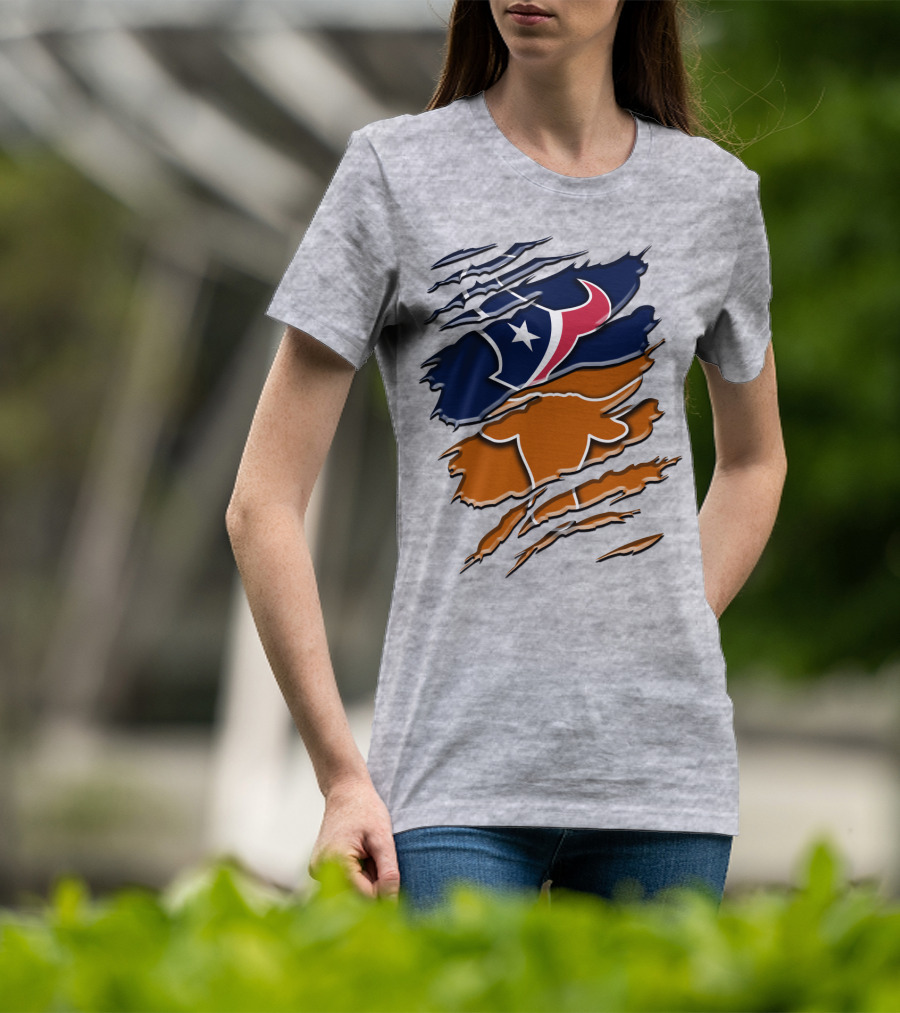 Houston Texans Longhorns Rah 123 T-Shirt