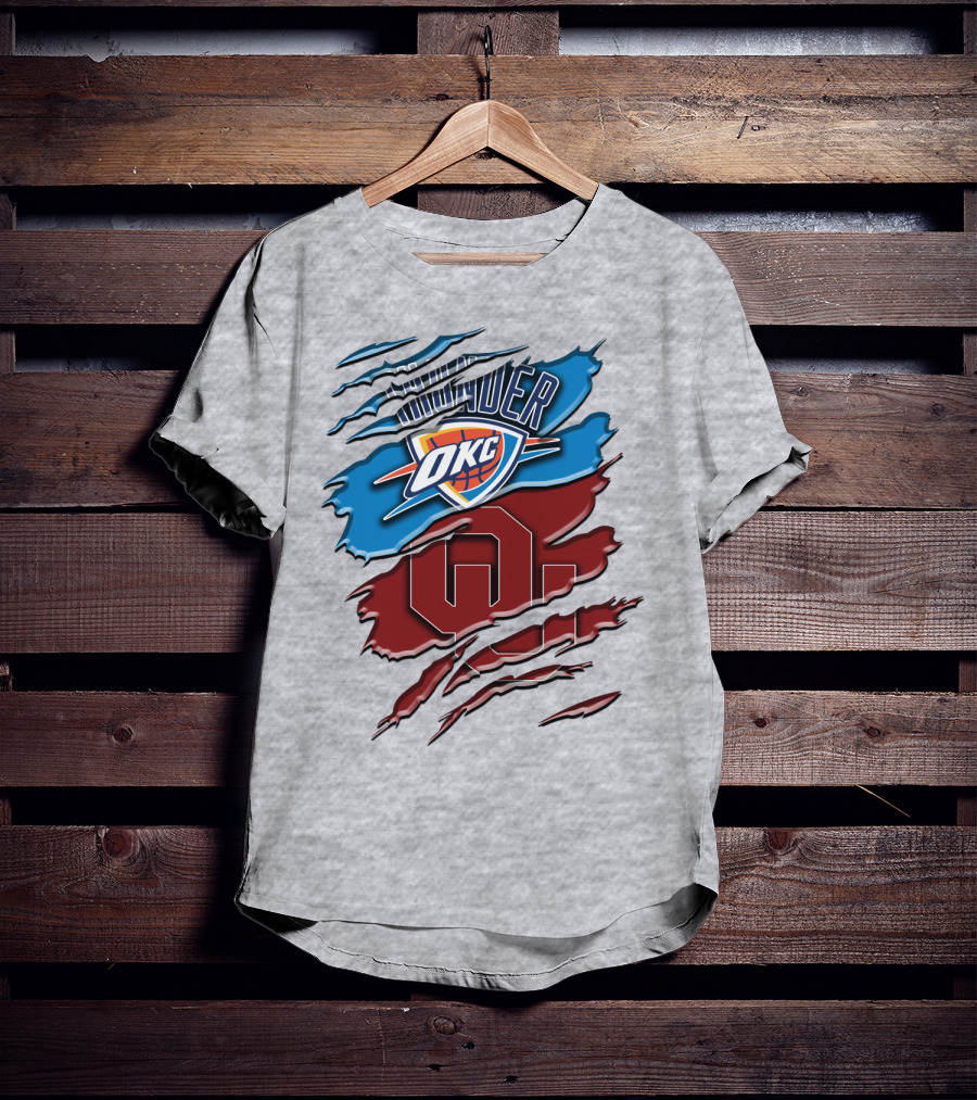 Okc Thunder Ou Logo Rah 126 T-Shirt