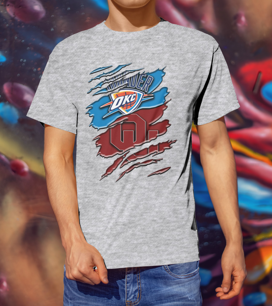 Okc Thunder Ou Logo Rah 126 T-Shirt