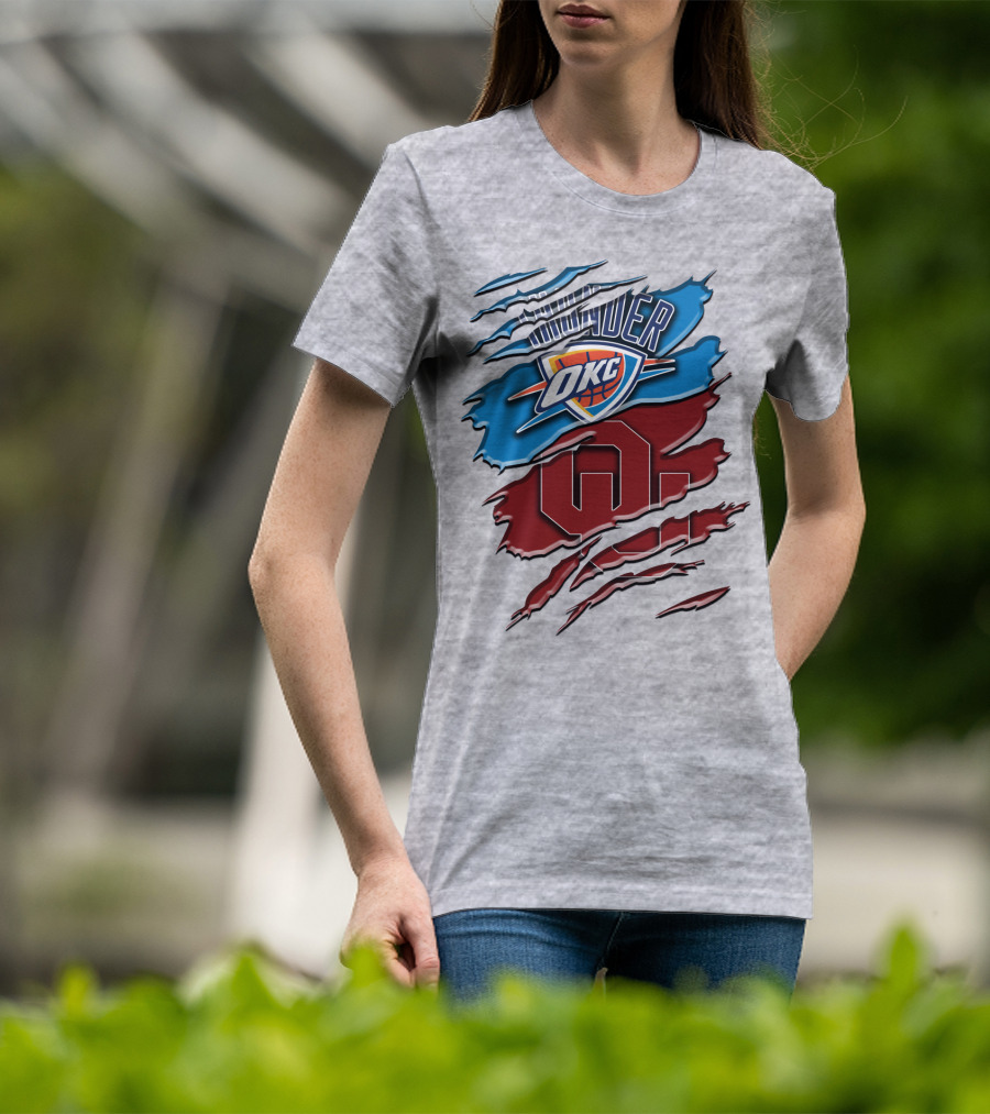 Okc Thunder Ou Logo Rah 126 T-Shirt