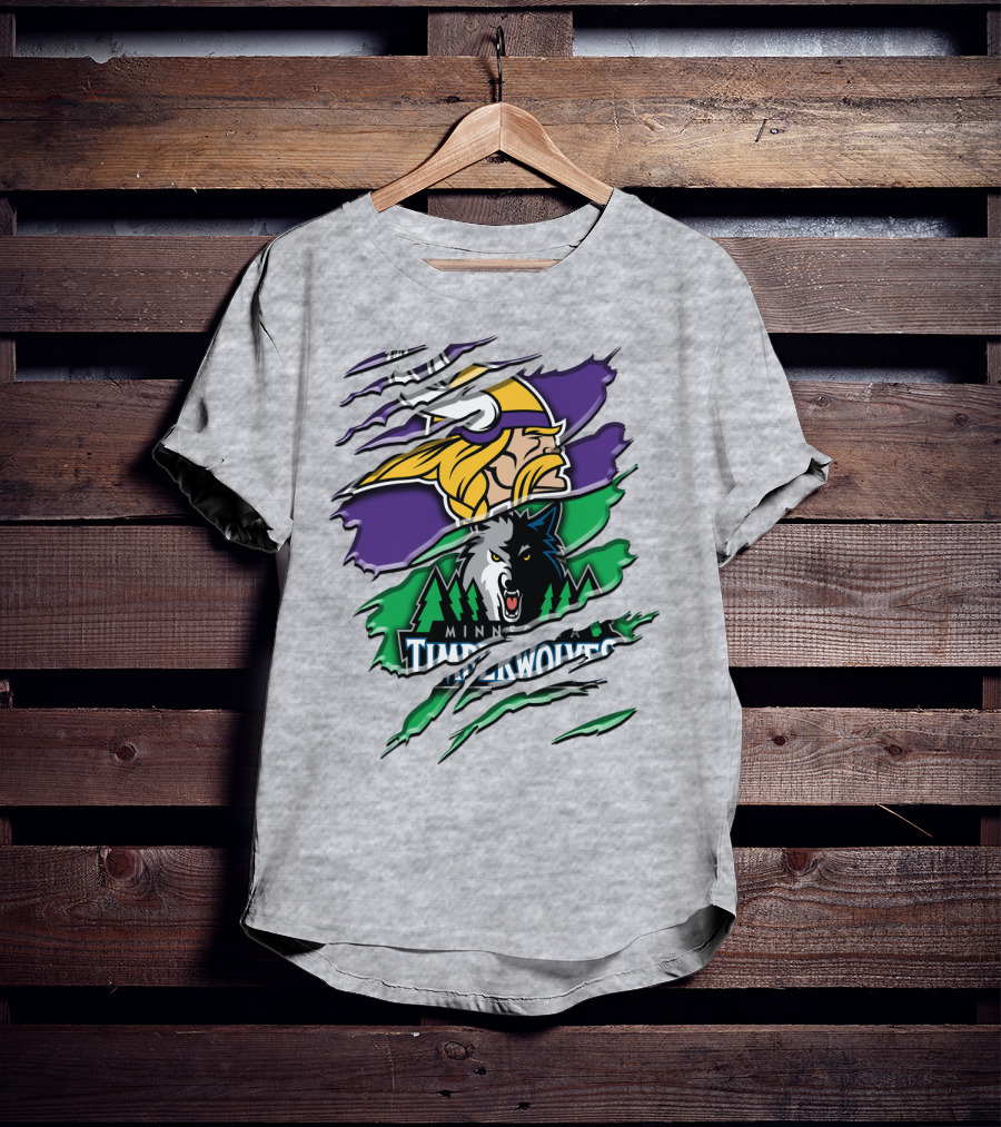 Minnesota Vikings Timberwolves Rah 134 Collaboration T-Shirt