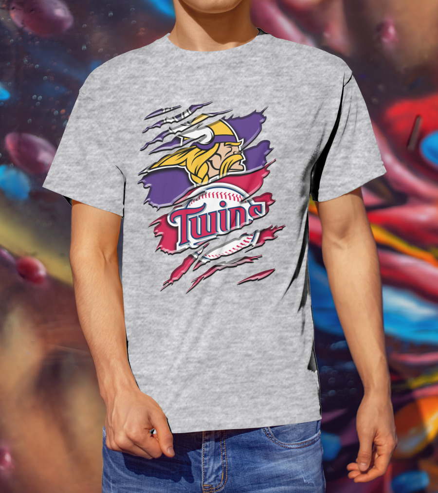 Minnesota Vikings Minnesota Twins Crossover Rah 135 T-Shirt
