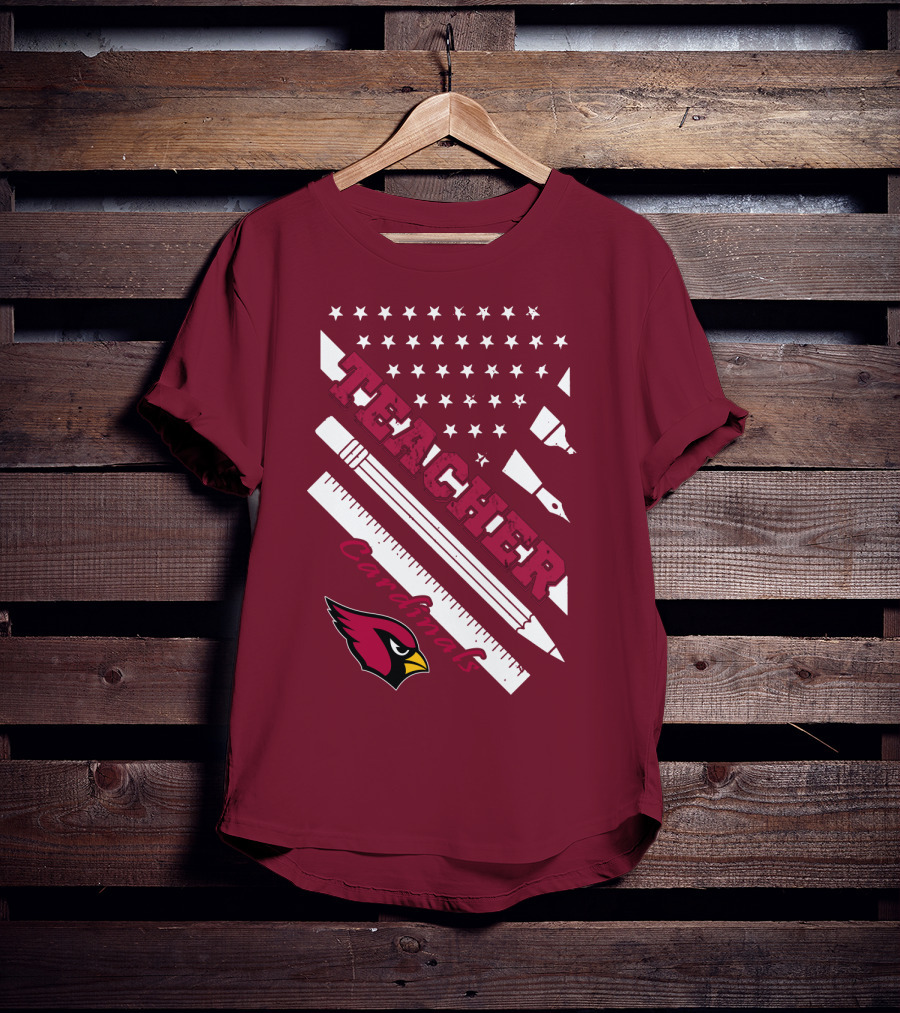 Arizona Cardinals Teacher Stars And Tools T-Shirt