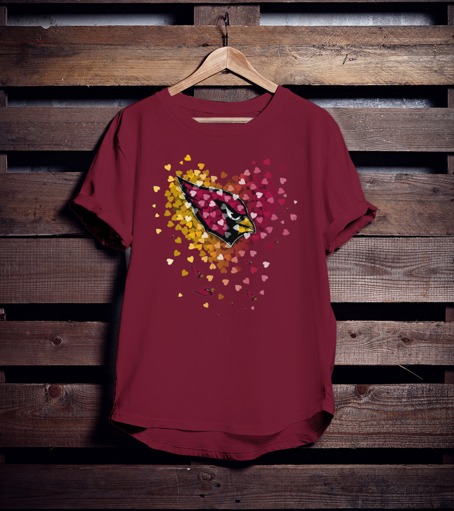Arizona Cardinals Heart Symbol Burst T-Shirt