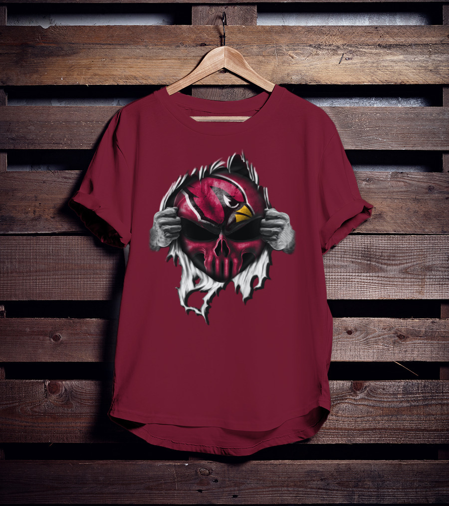Arizona Cardinals Skull Logo T-Shirt