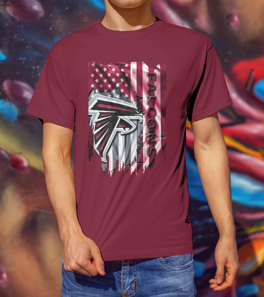 Falcons American Flag Atlanta Falcons T-Shirt