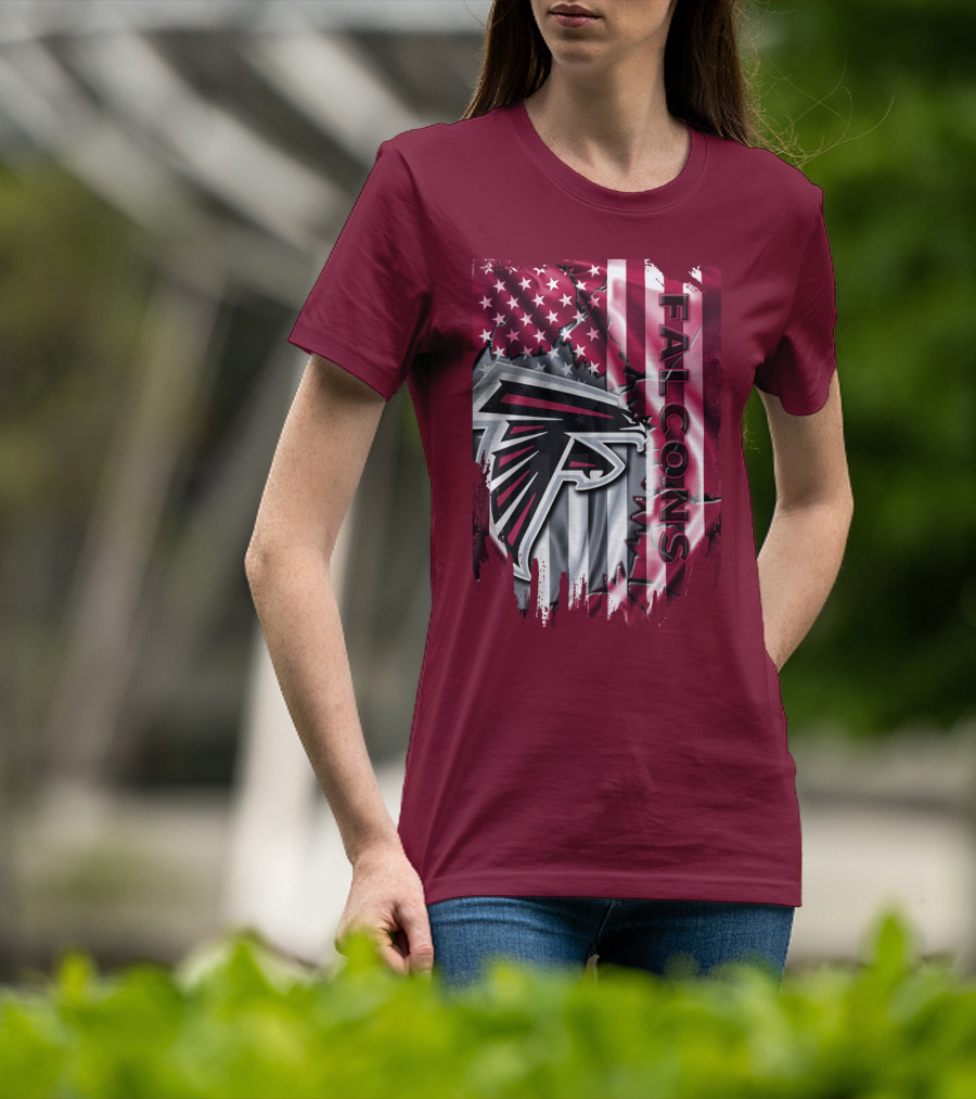 Falcons American Flag Atlanta Falcons T-Shirt