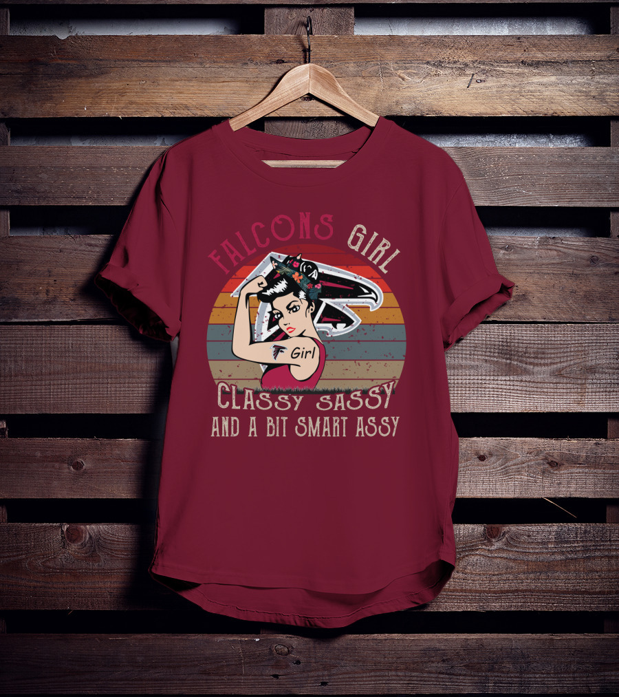 Falcons Girl Classy Sassy And A Bit Smart Assy T-Shirt