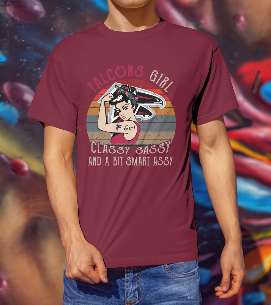 Falcons Girl Classy Sassy And A Bit Smart Assy T-Shirt