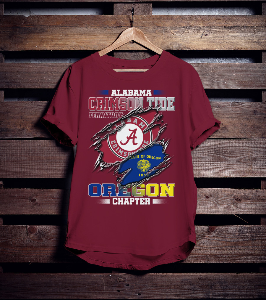 Alabama Crimson Tide Territory Oregon Chapter State Of Oregon 1859 T-Shirt