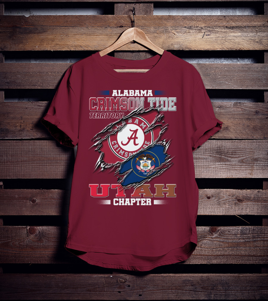 Alabama Crimson Tide Territory Utah Chapter 1896 Seal T-Shirt