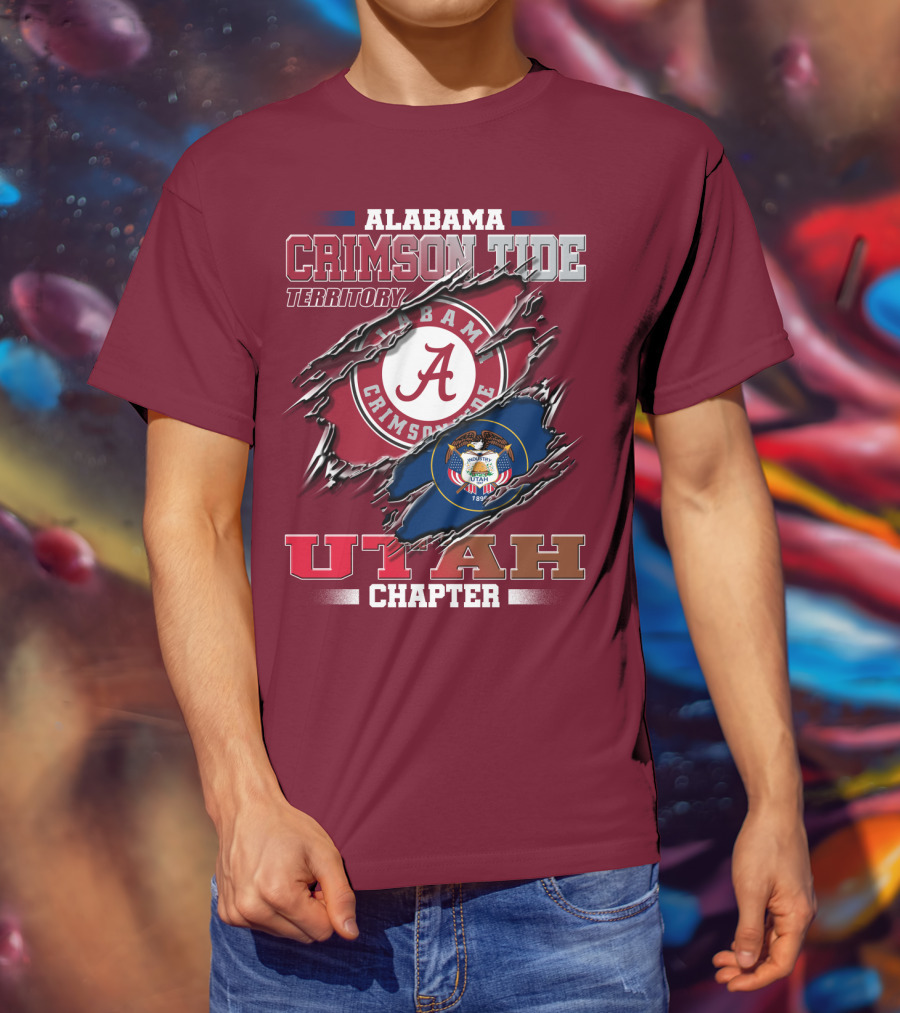 Alabama Crimson Tide Territory Utah Chapter 1896 Seal T-Shirt