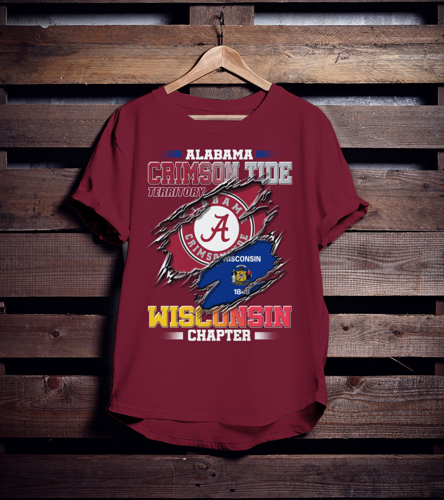 Alabama Crimson Tide Territory Wisconsin Chapter 1848 T-Shirt