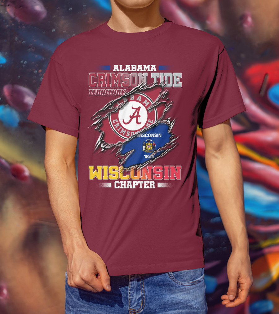 Alabama Crimson Tide Territory Wisconsin Chapter 1848 T-Shirt