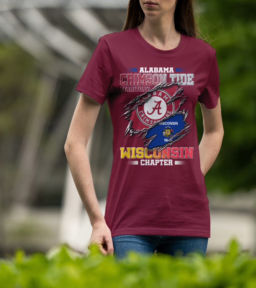 Alabama Crimson Tide Territory Wisconsin Chapter 1848 T-Shirt