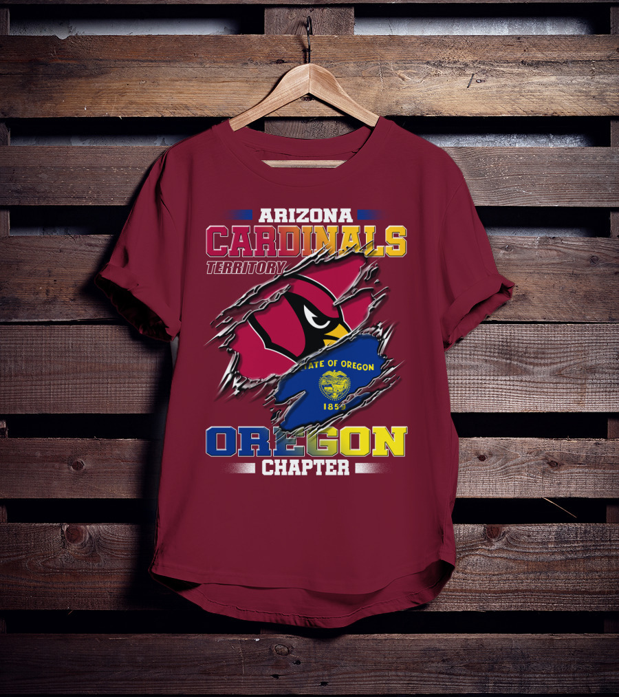 Arizona Cardinals Territory Oregon Chapter State Of Oregon 1859 T-Shirt