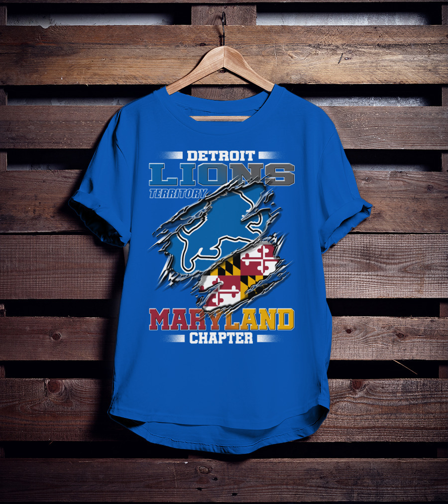 Detroit Lions Territory Maryland Chapter T-Shirt