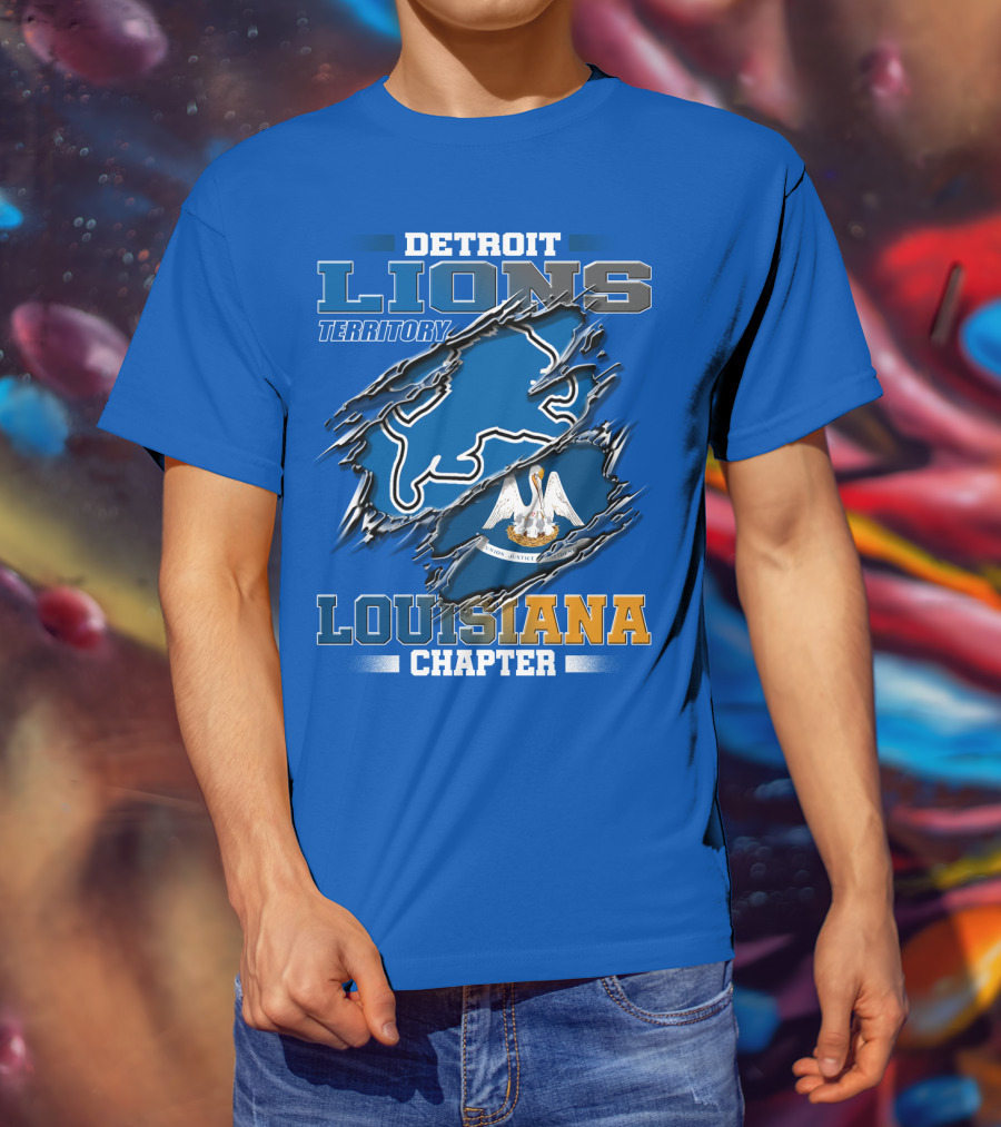 Detroit Lions Territory Louisiana Chapter T-Shirt
