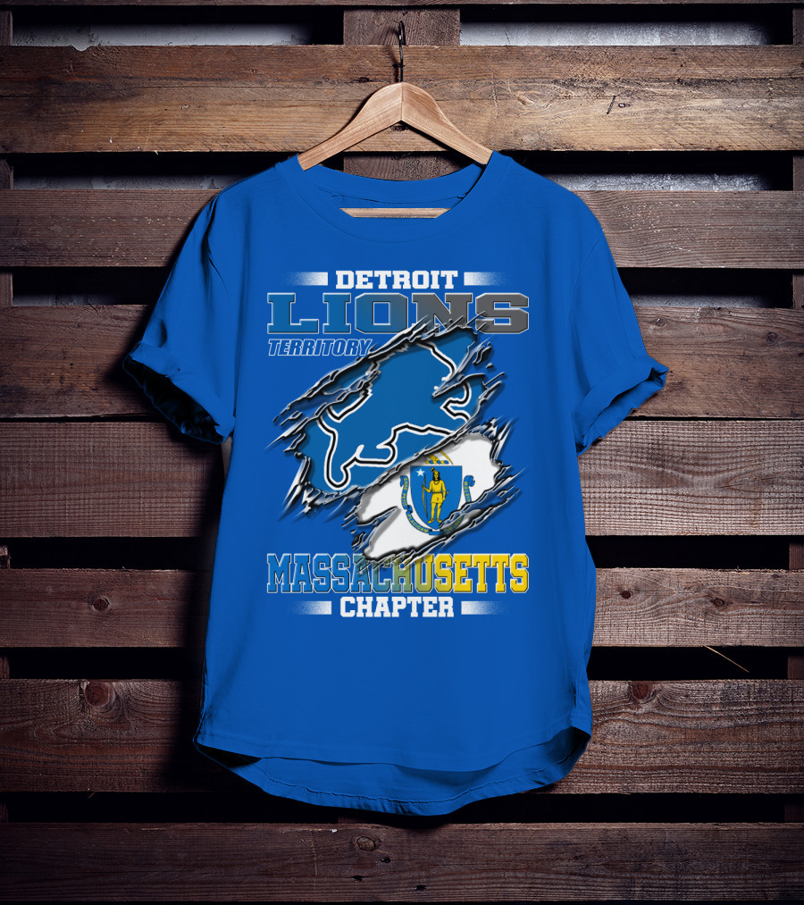 Detroit Lions Territory Massachusetts Chapter T-Shirt