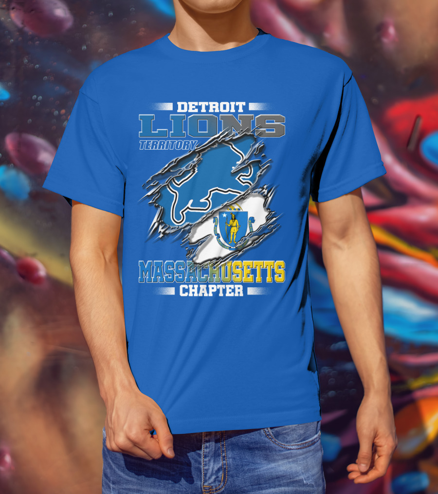 Detroit Lions Territory Massachusetts Chapter T-Shirt