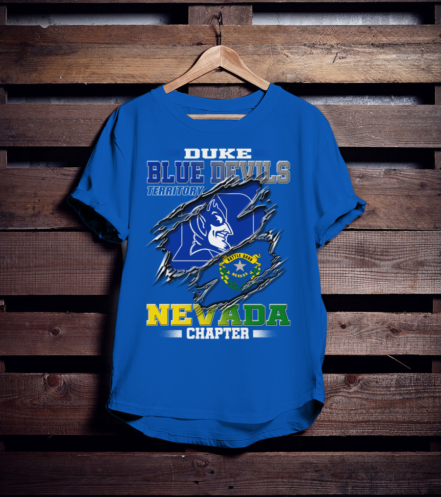 Duke Blue Devils Territory Nevada Chapter Battle Born Nevada T-Shirt