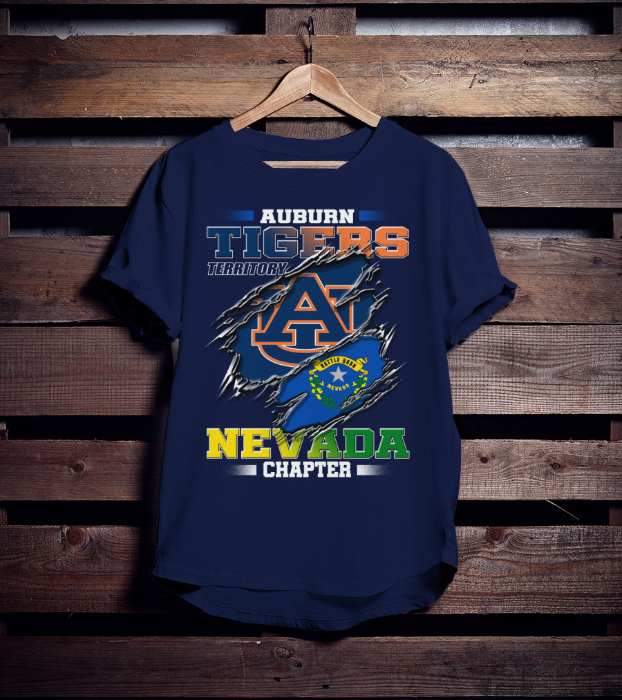 Auburn Tigers Territory Nevada Chapter Battle Born T-Shirt