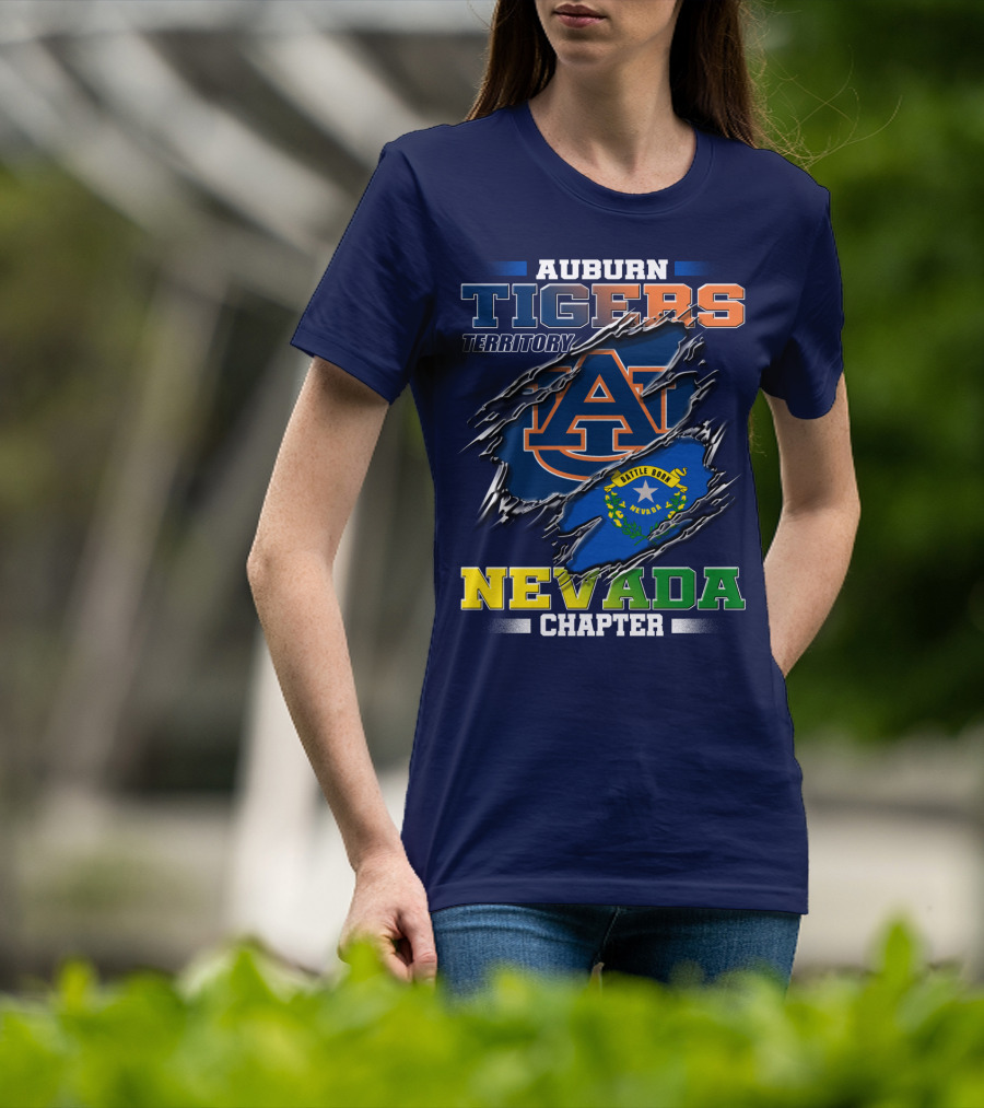 Auburn Tigers Territory Nevada Chapter Battle Born T-Shirt