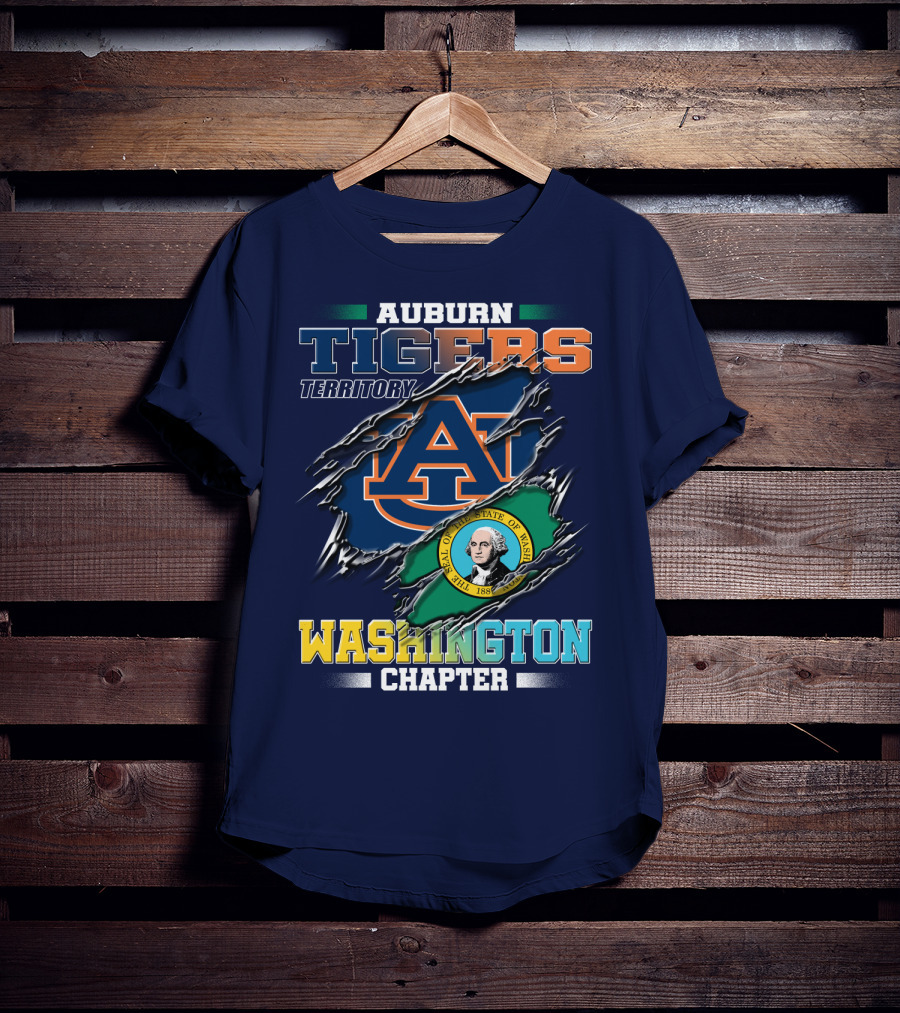 Auburn Tigers Territory Washington Chapter Seal Of Washington T-Shirt
