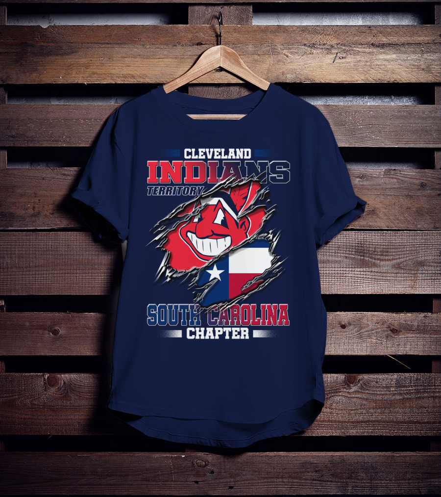 Cleveland Indians Territory South Carolina Chapter Texas Flag T-Shirt