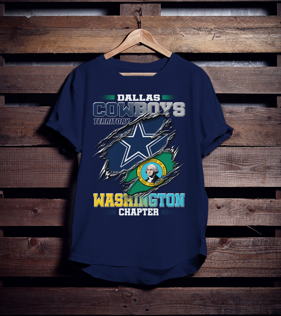 Dallas Cowboys Territory Washington Chapter Seal Of The State Of Washington T-Shirt