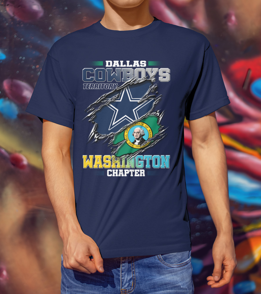Dallas Cowboys Territory Washington Chapter Seal Of The State Of Washington T-Shirt
