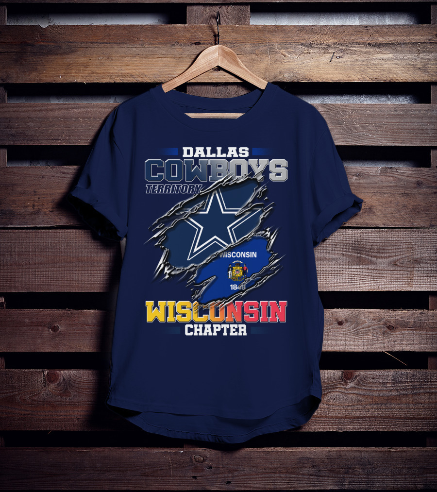 Dallas Cowboys Territory Wisconsin Chapter 1848 T-Shirt