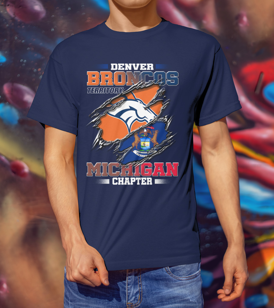 Denver Broncos Territory Michigan Chapter T-Shirt